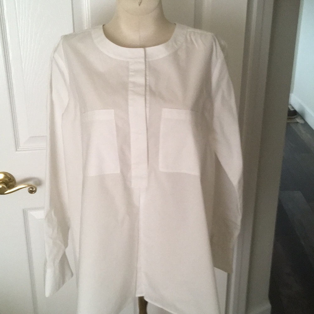 J.Crew size M washable hi and low cotton top